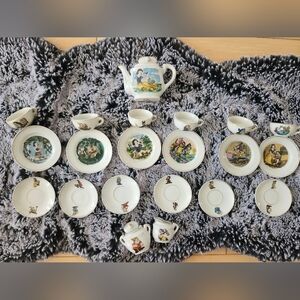 Vintage 1950 Disney Snow White Porcelain Tea Set COMPLETE